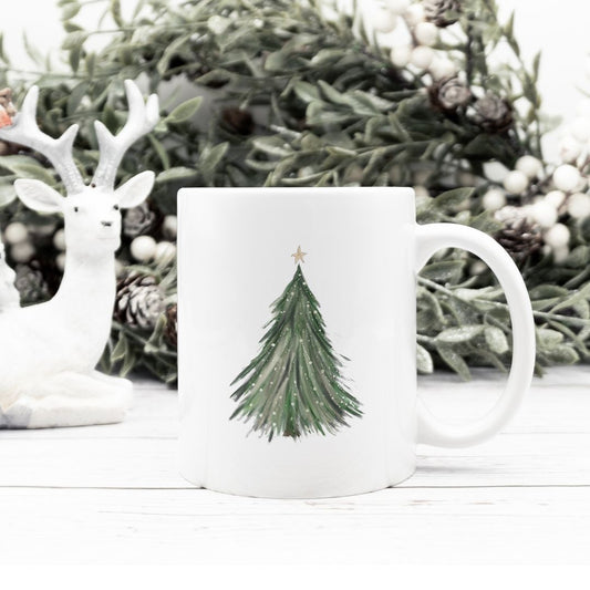 Christmas Tree Sketch Mug